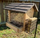 Suet Cake Bird Feeder Hopper Bird House Shape Small Cute Backyard Garden Deck