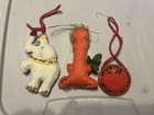 Vintage Grannycore Christmas Tree Ornaments Lot  3 