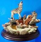 Vtg 1993 Country Artists Wolves Figurine  first Ice Of Winter  Le 912 3500 Euc