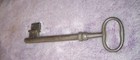 Antique Large Cast Iron Victorian Skeleton Key  German Elbow Lock Key
