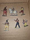 Vintage 1950s Japan Cast Metal Lead Wild West Figures Lot Barclay Manoil Style