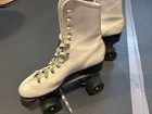 Vintage Retro Roller Derby Roller Skates Women  Size 7 Genuine White W  Green