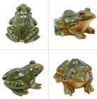 4 Pcs Garden Frog Figurine  Miniature Figurines  Small Resin Realistic    