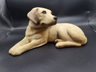 Vintage Yellow Labrador Retriever 1984 Sandicast Dog Figurine W bed Sandra Brue