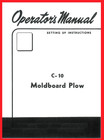 Ih International Farmall Super C-10 2pt Fast Hitch 1 Bottom Turning Plow Manual