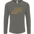 Triathlon Running Swimming Cycling Mens Long Sleeve T-shirt