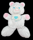 Vintage Fisher Price Puffalump Bear Plush 1989 White Teddy Stuffed Animal