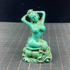 Chinese Natural Turquoise Handcarved Classic Beauty Statue