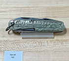 Vintage Carl Schlieper German Eye Knife Solingen Engraved Dutch East Indies Mult