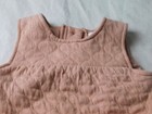 Nicole Miller Pink Quilted Baby Dress 6-9m Sleeveless Pockets Soft Layered Knit