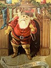 Victorian Trade Card Lion Coffee Santa Claus Christmas Woolson Spice 1890s