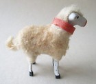 Vintage German 1    Baby Wooly Sheep W  Collar Putz Stick Leg