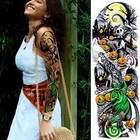 6 Sheets Temporary Full Arm Tattoo Stickers Fake Sleeve Tattoos Body Makeup