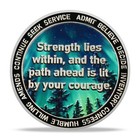 Alcoholics Anonymous Aa 12 Year Silver Medallion Token Coin Chip Sobriety Gifts