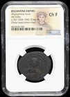 Byzantine Empire 1028-1042 Ad  Jesus Christ Ae Follis Class B Coin  Ngc Ch F
