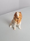 Vtg  Bone China Collie 3 5  Seated Figurine- Unmarked