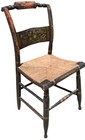 Antique Black Stenciled Rush Seat Chair     Hitchcock Style 2 Available