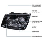 1999-2005 Vw Jetta Mk4 Led Projector Headlights   Fog Lights Pair Black Smoke