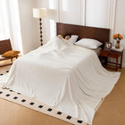 Oversized King Fleece Blanket 120x120 Inches  Seamless Soft Cozy 3d Jacquard Fla