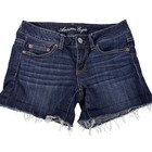 American Eagle Denim Shorts  Women s Size 4 Dark Blue   Ss Stipe T-shirt Size Xs