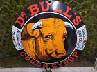 Vintage Dr Bulls Porcelain Sign Cold Cough Syrup Doctor Medicine Cow Pharmacy