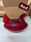 Hens On A Nest Glass Multiple Colors Not Antique