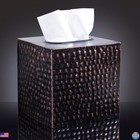 Square Tissue Box Cover - Black Cube Holder For Bathroom   Office Decor
