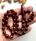 Natural Baltic Amber 19g  Islamic Prayer Rosary 33 Olive Cherry Beads Tasbih