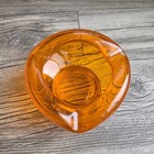 Vintage Mcm Glass Dish Ashtray Bowl Orange Clear Trinkets