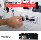 300 Watt Bluetooth Marine Stereo Receiver - Single Din Boat Head Unit With Wirel