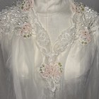 Vtg Victoria s Secret Embroidered Satin Bridal Chemise  35200