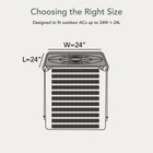 Outdoor Central Ac Unit Mesh Top Cover 24 w X 24 d All Weather Heavy Duty Vinyl