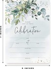 Party Invitations W  Envelopes Fill In Any Occassion Greenery Watercolor 25 Pack