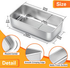 E-far Loaf Pan Set Of 4  9x5 Inch Stainless Steel Bread Loaf Pan  Metal Bakeware