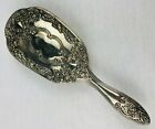 Antique Silver Plated Vanity Hair Brush W  Rose Art Nouveau Pattern    ia