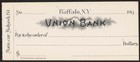 Vintage Bank Check Union Bank Buffalo Ny Dated 1890s Unused New Old Stock N-mint