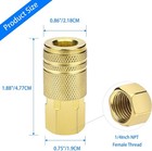 2 Pack 1 4 Inch Npt Female Industrial Air Hose Coupler Brass Quick Connect