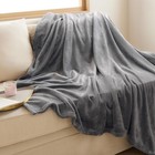 Gentlesoft Fleece Throw Blanket For Couch Grey-lightweight Plush Fuzzy Cozy Soft