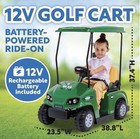 Kid Trax 12v Golf Cart Ride-on With Golf Accessories  2 3mph  66lbs Max Weight