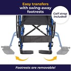 Lightweight Wheelchair  18 Inch Seat  Swivel Footrest  Fold-back Armrests