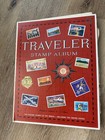 Vintage Traveler Stamp Album 1971 1969 H e  Harris   Lot  Misc Stamps Used Read