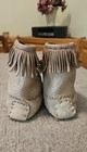 Vintage Suede Leather Moccasins Handmade  