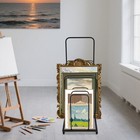 Art Canvas Storage Rack Rolling Art Canvas Organizer For Art Studio W  Wheels