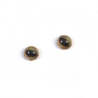 4mm Tiny Green And Brown Cat Small Glass Eyes   Jewelry Clay Sculpture Art Doll
