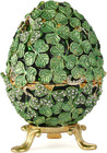 Enameled Egg Trinket Box Hinged Jewelry Keepsake Ring Holder Collectible Decor