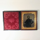 Tintype Civil War Soldier 1 6th Plate In Full Case