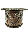 Antique 19th Century 1880 English Silver Plate Bottle Holder Wine Coaster Cooler