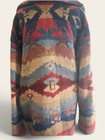 Vintage Polo Country Ralph Lauren Hand Knit Southwestern Cardigan Xl 100  Cotton