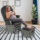 Baby Glider   Ottoman Cushion Set Wood Baby Rocker Nursery Furniture Napping