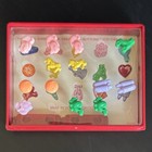 Vintage Hallmark Friendship Buttons Collectors Box Hair Barrettes - Not Complete